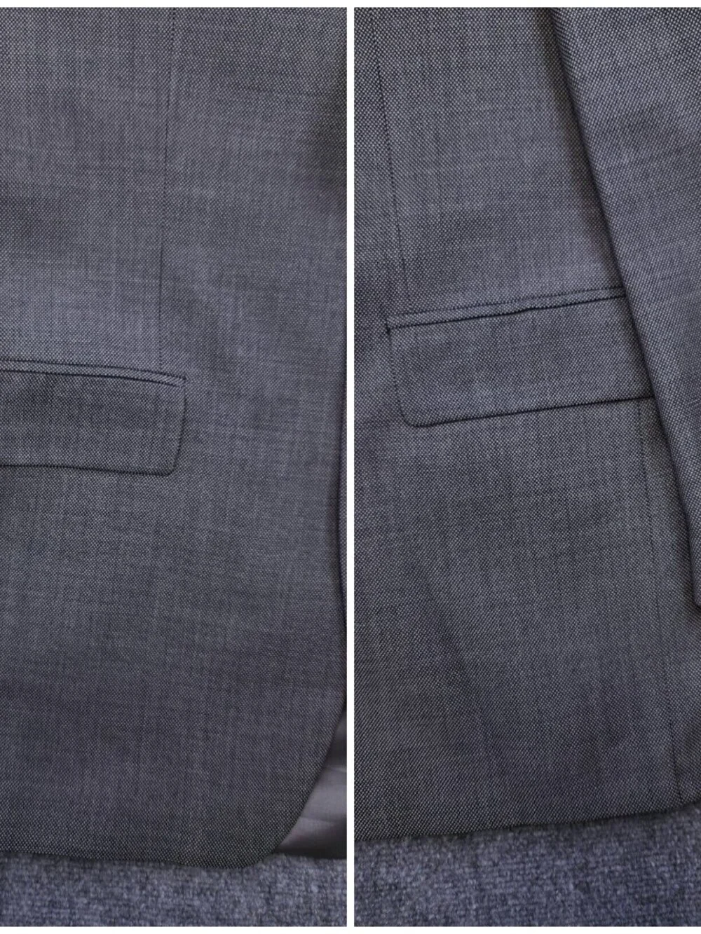 Chaps By Ralph Lauren Gray Blazer 2 Button 95% Wool 5% Cashmere Made In Canada